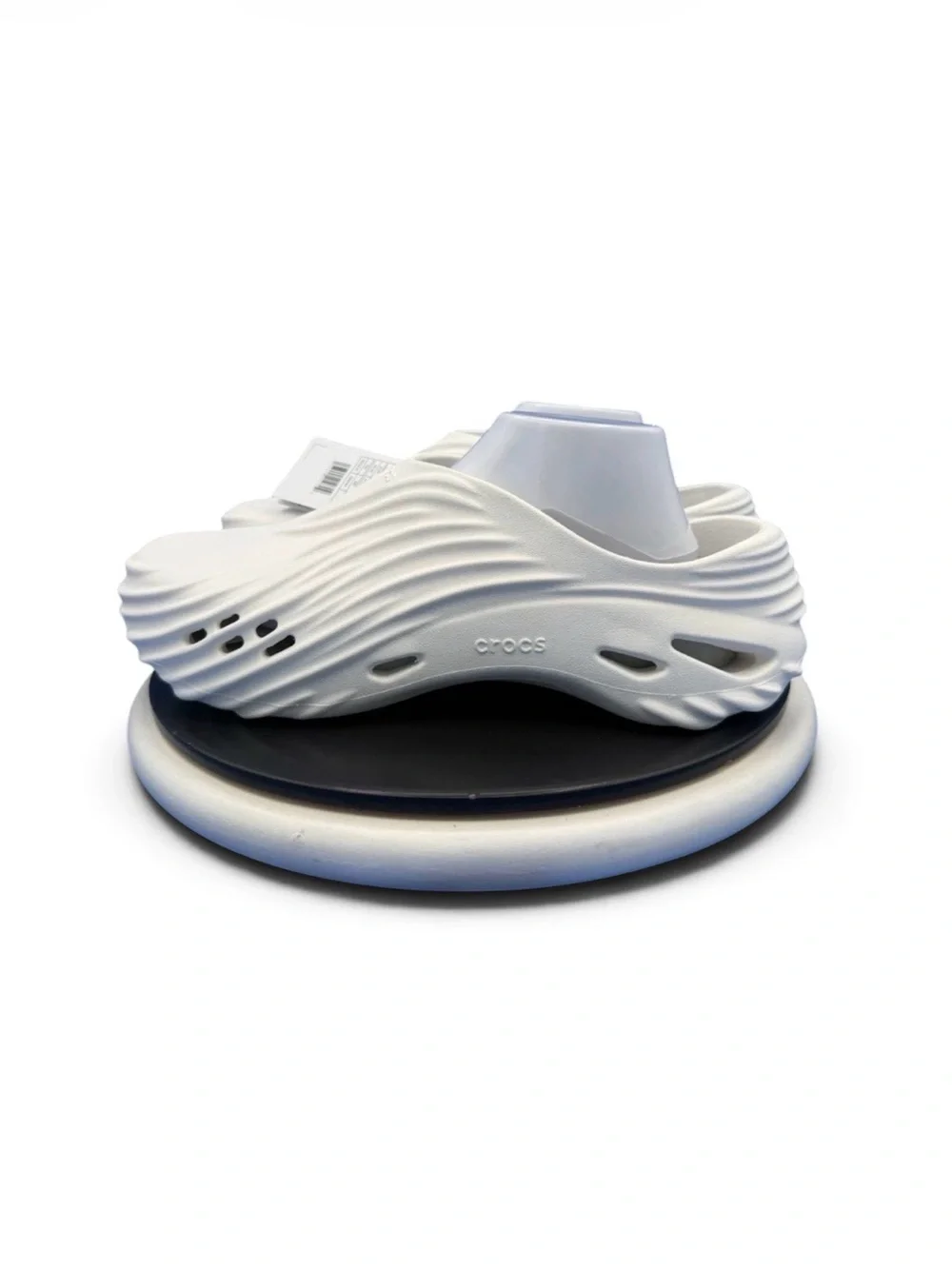 CROCS Wave-Textured Slip-On Clog in White